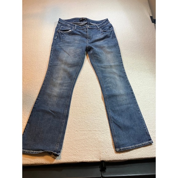 Love Nation Denim - Love Nation Womens Size 16 Medium Wash Bootcut Denim Jeans Contrast Stitching